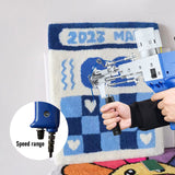2-in-1 Electric Tufting Gun for Carpet & Rugs, Cut & Loop Pile, 7–18mm Adjustable, 100W, 100–240V-BLUE