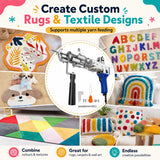 2-in-1 Electric Tufting Gun for Carpet & Rugs, Cut & Loop Pile, 7–18mm Adjustable, 100W, 100–240V-BLUE