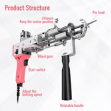 2-in-1 Electric Tufting Gun for Carpet & Rugs, Cut & Loop Pile, 7–18mm Adjustable, 100W, 100–240V, AU Plug