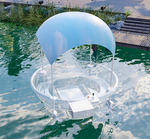 2.5m (5-Person) Smart Electric Power Round Transparent Boat In Australia - Darrahopens