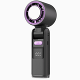 Darrahopens Appliances > Fans > Portable Fans Portable Fan Handheld Mini Turbo Fan Battery ， High Speed Powerful Ice Cooling 5 Speed Adjustable Rechargeable Personal Fans for Beach Camping Travel Working （Starry Gray）