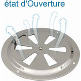 ROund Ventilation Grille, Adjustable Air Vent Stainless Steel Air Vent Air Inlet And Exhaust 125Mm