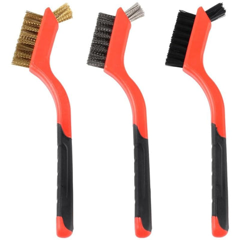 Darrahopens Tools > Industrial Tools > Masonry Tools 3 pcs Wire Brushes Set Stainless Steel Brass Carbon Nylon Scrub Brushes For Cleaning Welding Slag Stripping Rust Dust
