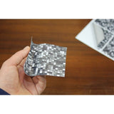 Darrahopens Home & Garden > DIY > Kitchen & Bathroom DIY 24X Tile Sticker For Bathroom And Kitchen 10 X 10Cm Black White Mosaic 2D Film Adhesive Stickers For Tiles For Wall