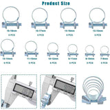 Darrahopens Auto Accessories > Auto Accessories Others > Automotive Parts 60 pcs Galvanized Silicone Fuel Hose Clamps