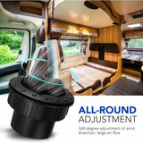 Darrahopens Auto Accessories > Auto Accessories Others > Automotive Decor 60Mm Car Interior Heater Vent Cover DAshboard Air Vent Deflector Side ROof Air Black Vent Outlet ROund Louvered DAsh