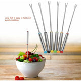 Darrahopens Home & Garden > Kitchenware > Cutlery 6 pcs Fondue Forks, Stainless Steel Fondue Forks, Chocolate Fondue Forks For Fruit Barbecue Pot Fork Fondue Skewers