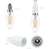 Darrahopens Home & Garden > Lighting > Lighting Accessories 4X Lamp Socket Adapter G9 To E14 In White - 4 pcs Set Reformatting Converters For Lamp Sockets For Incandescent, LED,