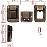 Darrahopens Home & Garden > DIY > Hardware Hooks 4 pcs U-Shaped Clasps For Chests, Boxes, Chests, Vintage Design In Brass 47 X 32 Mm, Bronze, Copper
