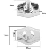 Darrahopens Tools > Other Tools > Tool Clamps & Vices 20 pcs Wire ROpe Clips Steel Cable Clamp M3 Wire ROpe Clips For 1.5Mm-3Mm Steel Cable Stainless Steel Cable Clamp For
