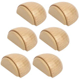 Darrahopens Home & Garden > DIY > Door Hardware 6 pcs Set Door Stops - Adhesive Wooden Door Stop For Floors And Parquet - Adhesive Door Stop - Door Stop (Natural Beech)