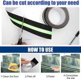 Anti-slip adhesive tape - 2 rolls - Safety tape - Stair tape - Anti-slip tape - For stepladders, ladders, and outdoor use - Glows in the dark - Black - 5 cm x 5 m