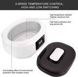 Paraffin wax warmer - Candle wax melting pot with handle and heat-insulating plate - Fast and adjustable heating - 2 speeds - Large 2000ml capacity and easy to use - For skin treatment (Wit)