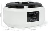 Paraffin wax warmer - Candle wax melting pot with handle and heat-insulating plate - Fast and adjustable heating - 2 speeds - Large 2000ml capacity and easy to use - For skin treatment (Wit)