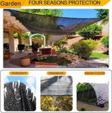 HDPE Sun Protection Net UV Heat Insulating Fabric for Garden Greenhouse and Patio, 2×2 m