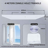Window Seal Sealing Cloth for Portable AC with Zipper and Tape, Compatible with All Mobile Air Conditioners, 400 x 37cm