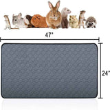 Waterproof Non-slip Washable & Reusable Guinea Pig Mat (Fabric) Size: 600mm*1200mm Color: Grey for Rabbits/Guinea Pigs (1pc)