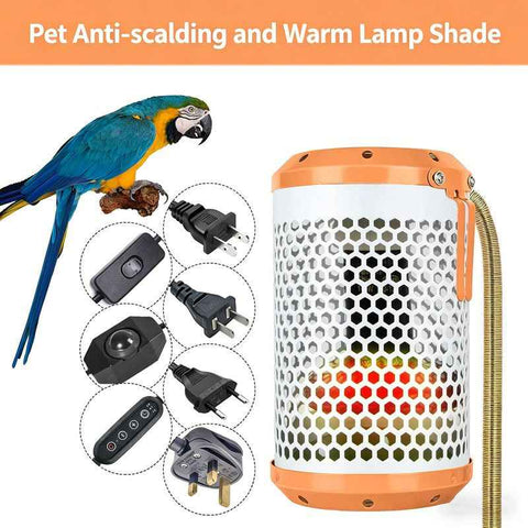Heated Heating Lamp (ceramics) Size: 60*70mm Color: Black for Parrots (1pc)