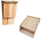 Bat House (Wooden) Size: 240mm*83mm*93mm Color: Brown for Bats Outdoor Use (1pc)
