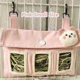 Hanging Hay Bag (Cotton Canvas) Size: 225mm*155mm Color: Yellow for Rabbits/Guinea Pigs (1pc)
