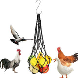 Hanging Feeding Net Bag (Nylon) Size: 570mm Color: Green for Parrots (2pc)