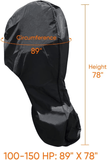 Darrahopens Outdoor Recreation > Boating > Boating Accessories 600D Oxford Cloth Outboard Motor Cover, Waterproof UV Resistant Boat Engine Protective Cover for Yacht Fishing Boat（15-20HP）