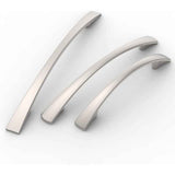 10 Pack Furniture Handles, Brushed Nickel Cupboard and Drawer Handles, 160 mm Hole Spacing