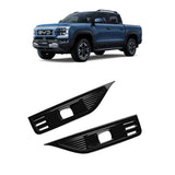BYD Shark 6 Side Fender Parking Light Decorative Covers | 3 Surface Finishes Available: Black, Chrome, Carbon Fiber Truck Exterior Decorative Covers (Black)