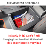 Custom ABS Armrest Storage Organizer Tray Fit BYD Shark Pickup, Anti Slip Center Console Insert Box