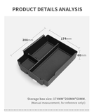 Custom ABS Armrest Storage Organizer Tray Fit BYD Shark Pickup, Anti Slip Center Console Insert Box
