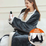 Warm Full Body Wearable Heated Blanket | With Foot Pocket & Auto Shut Off, 127×177CM Washable Heating Wrap for Sofa