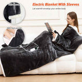 Warm Full Body Wearable Heated Blanket | With Foot Pocket & Auto Shut Off, 127×177CM Washable Heating Wrap for Sofa