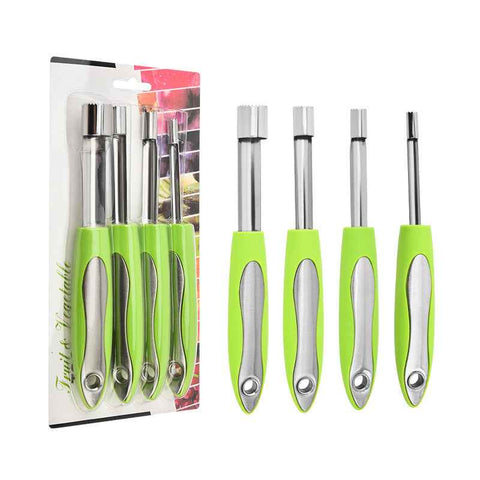 Stainless Steel Apple Corer and Fruit Cutter Tool, Manual Apple Slicer and Seed Remover