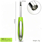 Stainless Steel Apple Corer and Fruit Cutter Tool, Manual Apple Slicer and Seed Remover