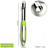 Stainless Steel Apple Corer and Fruit Cutter Tool, Manual Apple Slicer and Seed Remover