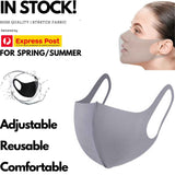 Reusable Breathable Face Mask, Anti-Dust Protective Mouth Mask for Daily Use, Grey