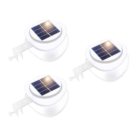 Solar Multipurpose Wall Light Set, Outdoor Rechargeable Lamp with Screws and Mounting Kit, 3 Piece, White