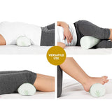 Memory Foam Neck Roll Pillow with Bamboo Cover, Cervical Support Bolster Cushion