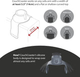 Couch Coaster Drink Holder for Sofa Armrest and Lounger, Spill-Resistant Cup Holder, Mocha Brown