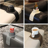Couch Coaster Drink Holder for Sofa Armrest and Lounger, Spill-Resistant Cup Holder, Mocha Brown