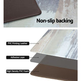 Non-Slip PVC Kitchen Floor Mat 45 x 75 cm, Waterproof Rug, Abstract Marble Pattern