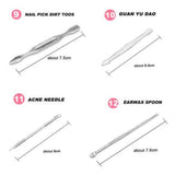 12-Piece Manicure Pedicure Kit, Professional Nail Clipper Grooming Set, Brown Checkered Case