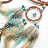 Handmade Dream Catcher with Feathers, Bohemian Wall Hanging Wind Chime Decor