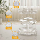 Rotating Acrylic Makeup Organizer, Cosmetic Storage Display Holder