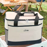 Portable Insulated Cooler Bag for Camping and Picnics, Durable Thermal Storage Tote, Blue