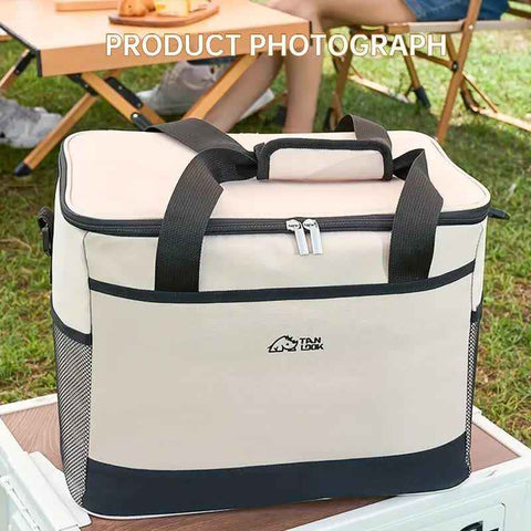Portable Insulated Cooler Bag for Camping and Picnics, Durable Thermal Storage Tote, Blue