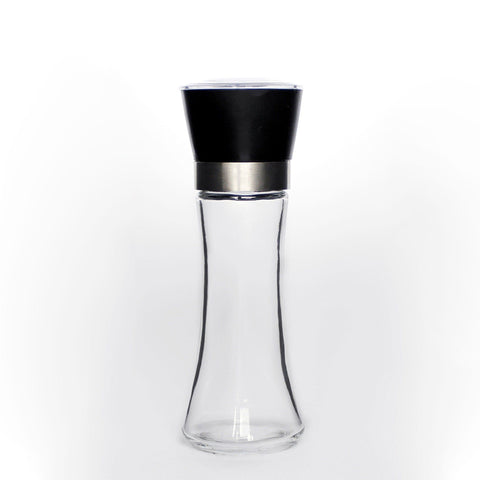 180 ml Glass Salt and Pepper Grinder, 18 cm Manual Mill with Adjustable Ceramic Core