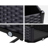 Raised Garden Bed Planter Box 40 x 40 x 23 cm, PP Growing Container for Herbs and Vegetables