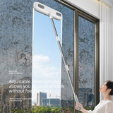 2-in-1 Window Screen Cleaning Brush with 82 cm Extendable Stainless Steel Handle, Wet and Dry Mesh Cleaner