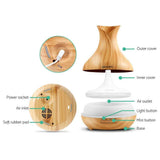 Light Wood Aroma Diffuser 400 ml, Ultrasonic Aromatherapy Humidifier